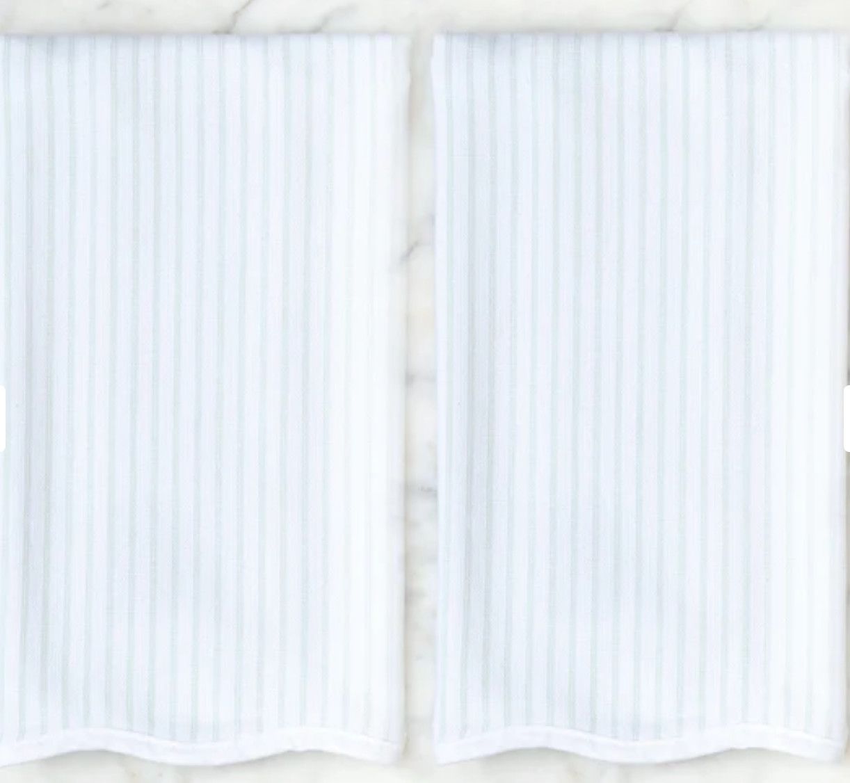 Green Pinstripe Kitchen Towel Set