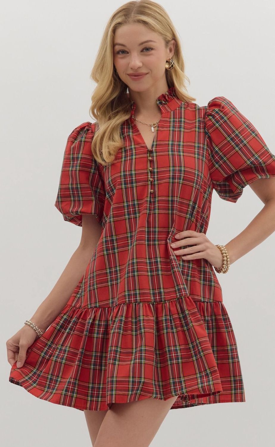 Red Plaid Dress