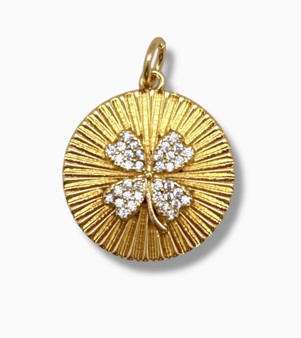 Coin Clover Charm