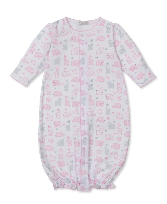 Baby Elephants Pink Print Conv Gown