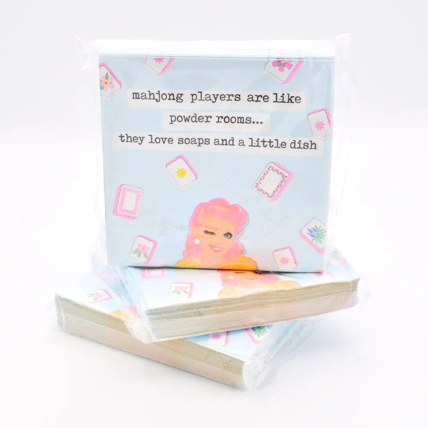 &quot;Mahjong Players are like Powder Rooms...&quot; Cocktail Napkins