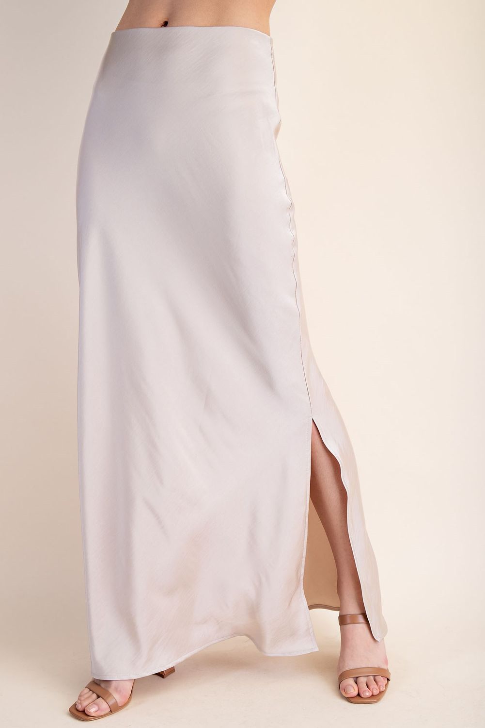 Side Slit Satin Maxi 
