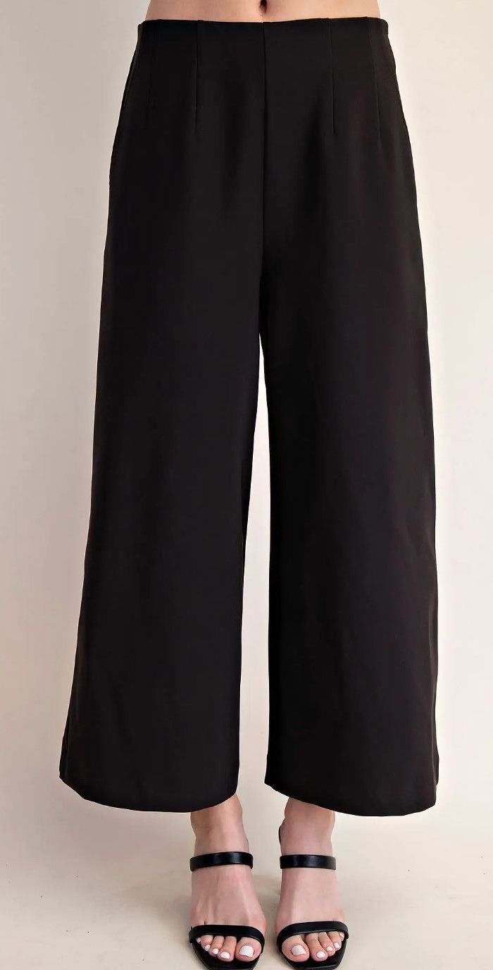 Black High Waist Culottes