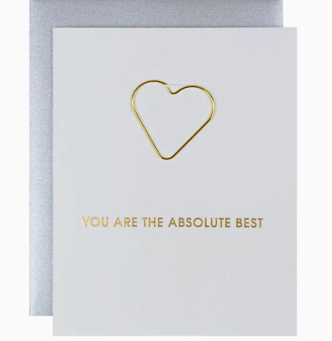 Absolute Best Friendship Heart Paper Clip Card