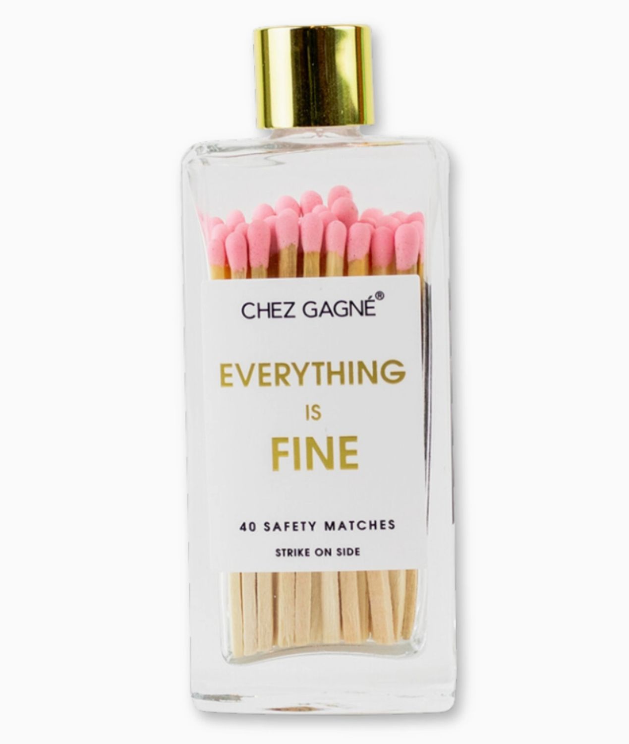 Everything is Fine Glass Bottle Matches
