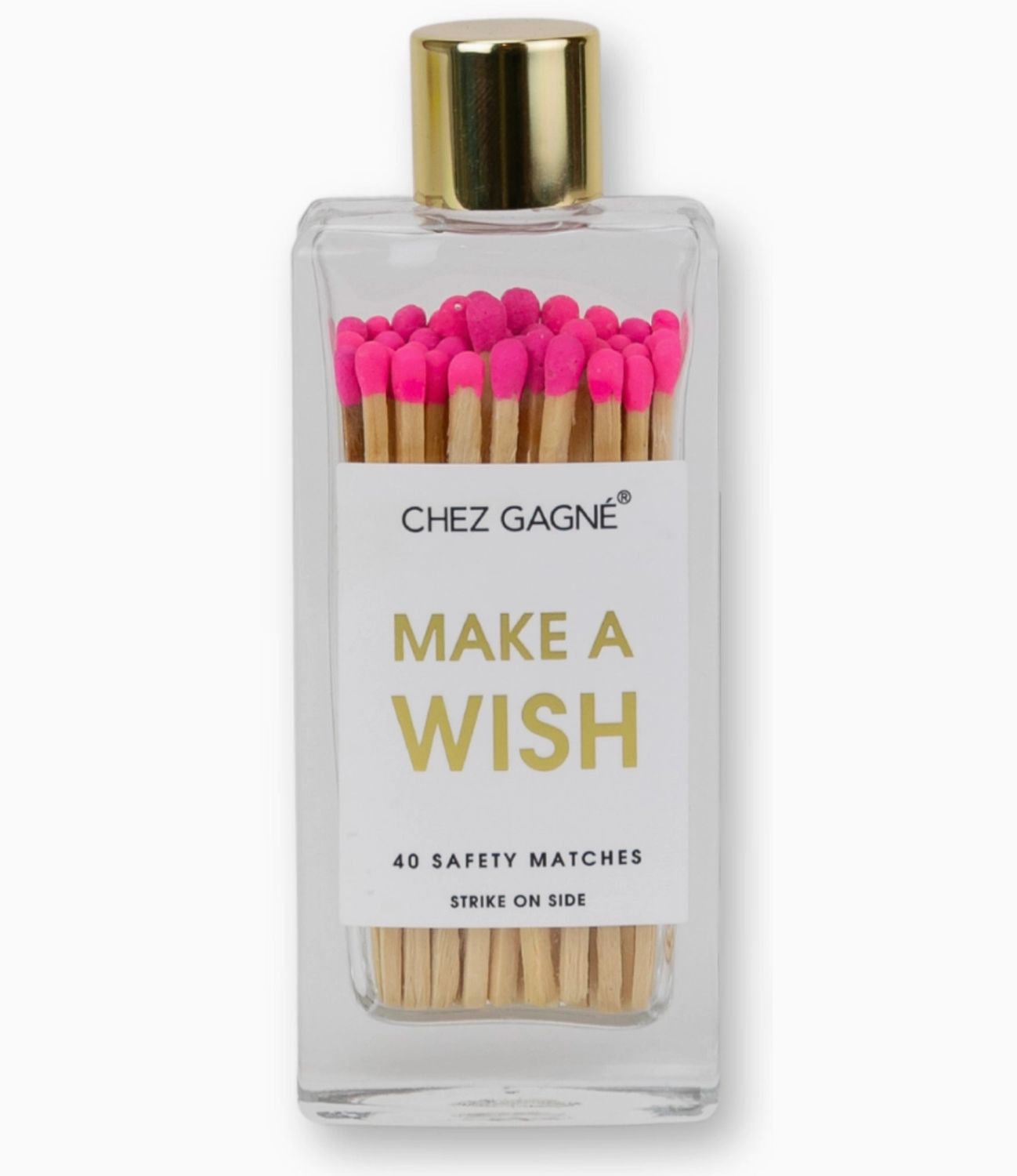 Make a Wish glass Bottle Matches
