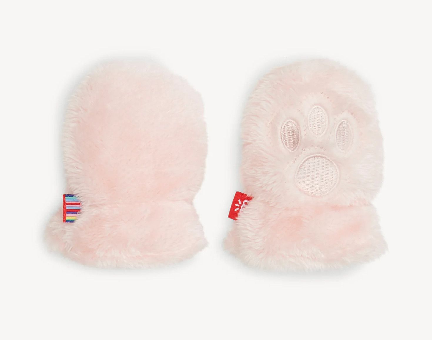 Pink Blossom Minky Bear Mittens