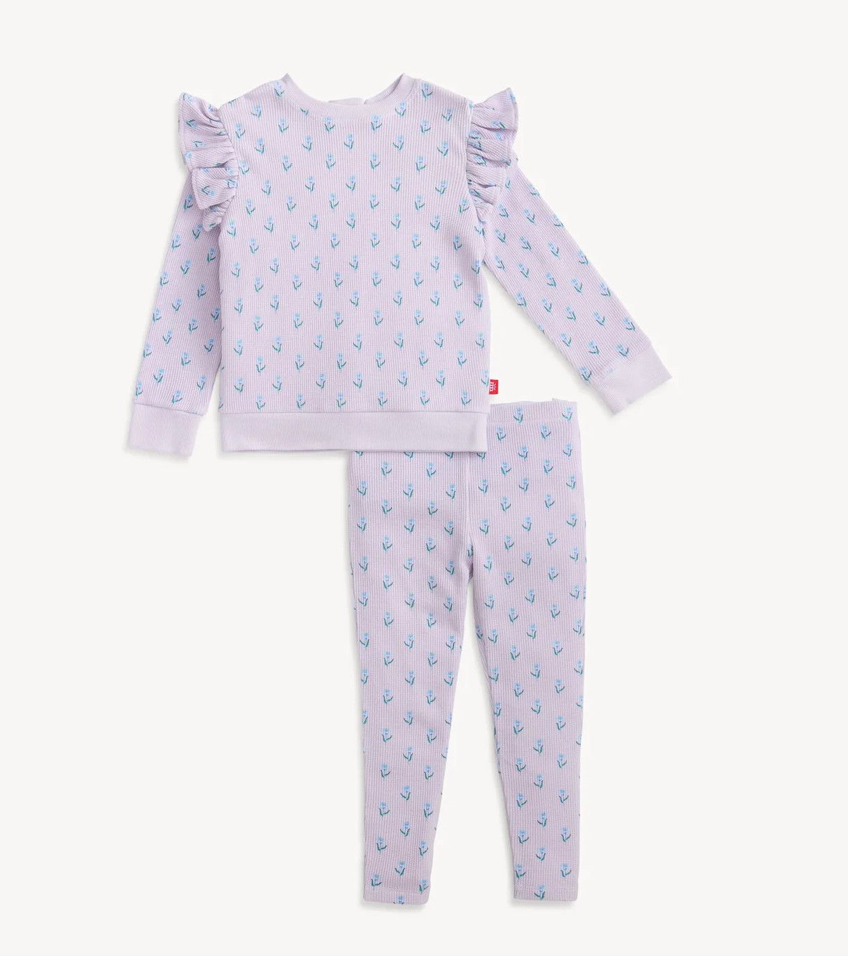 Lavender Floral Waffle Set