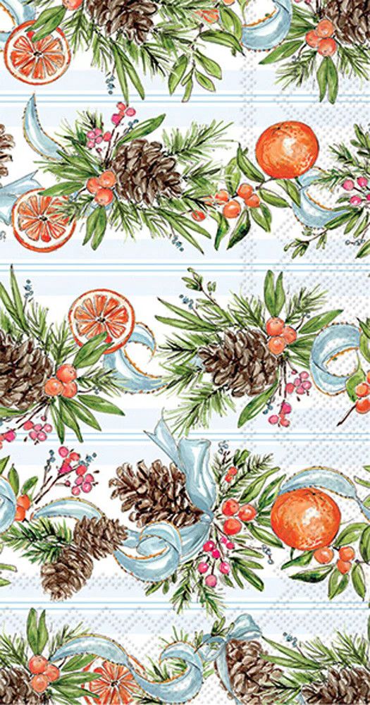 Pinecones &amp; Ribbons Guest Towel
