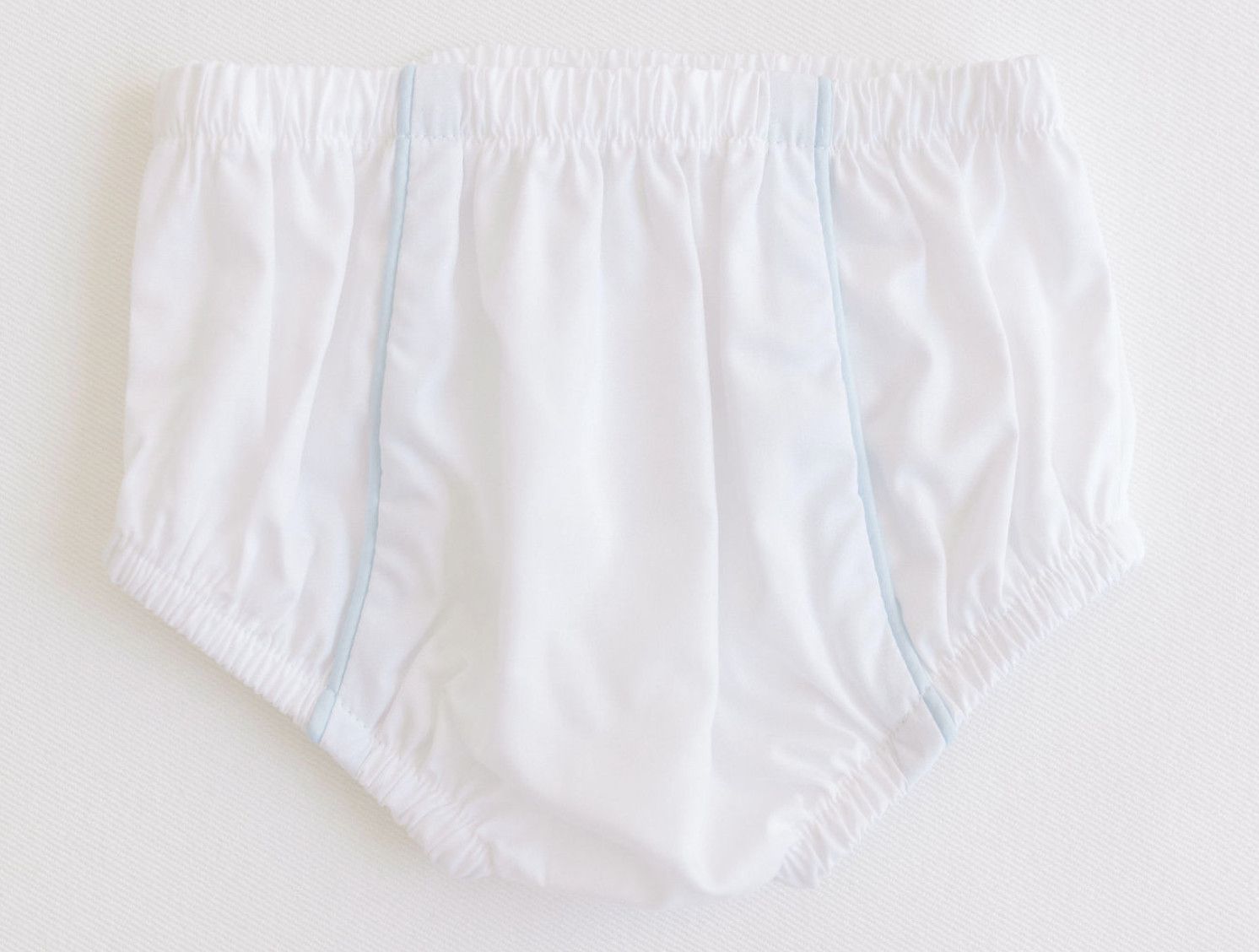 Diaper Cover-Blue Trim