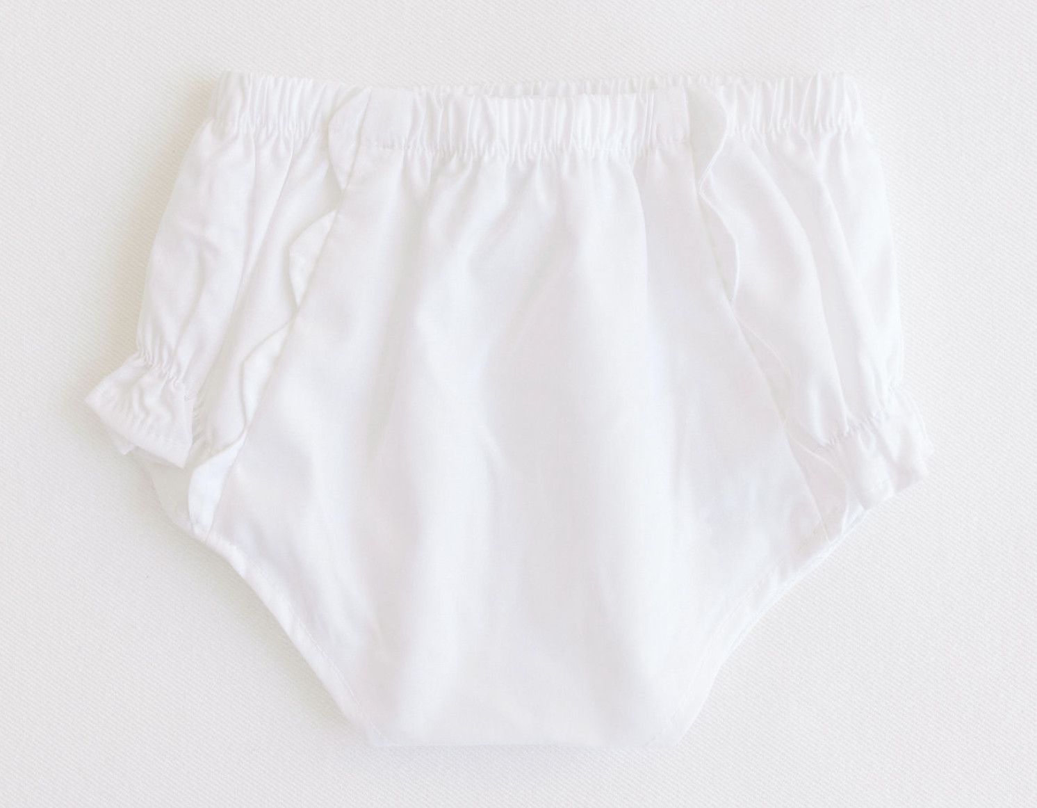  Diaper Cover-White Scallops