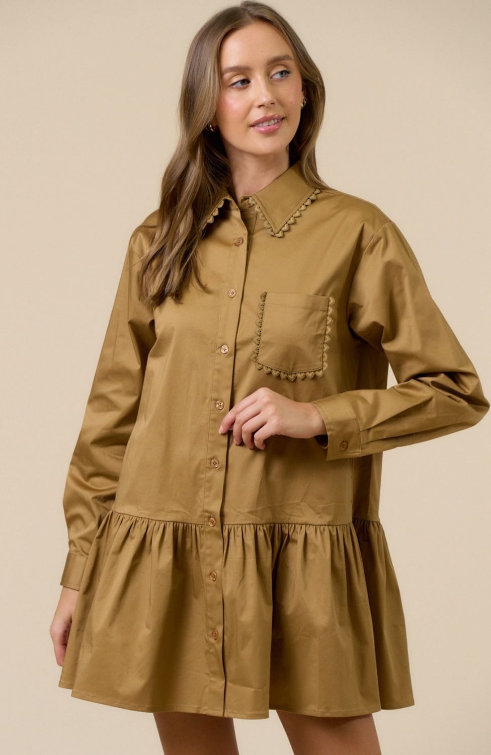 Button Up Collared Dress