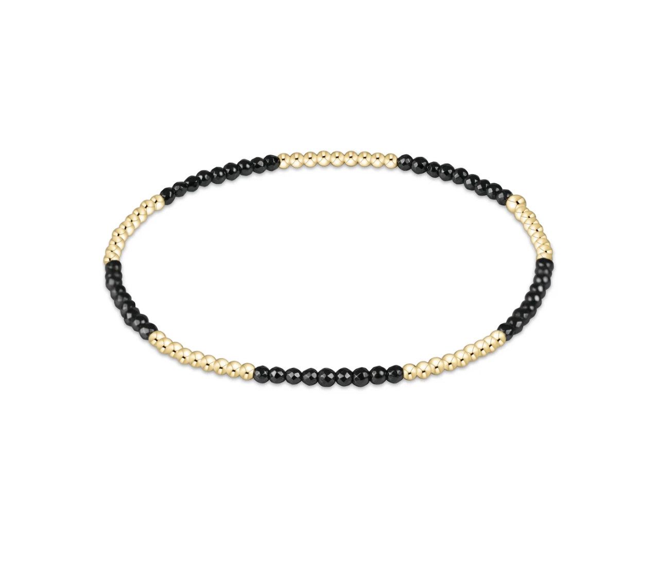 Faceted Hematite Blissful Pattern 2mm Bead Bracelet
