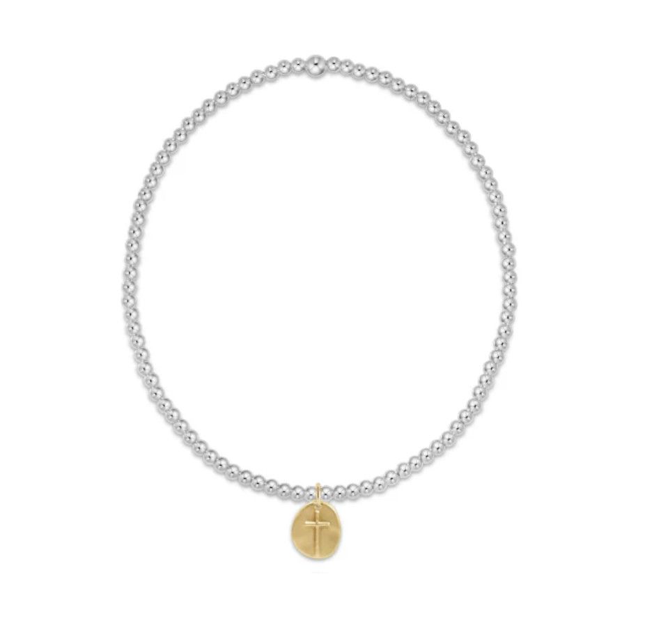 Classic Gold 2MM Bracelet Inspire Mixed Metal Small Gold Charm