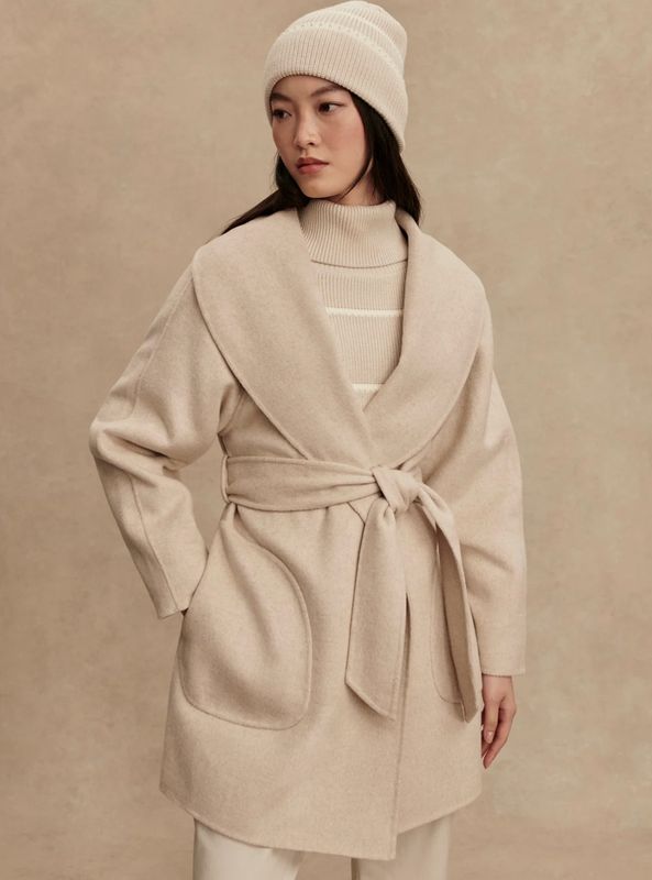 Edgemere Wrap Jacket-Pumice Stone Marl