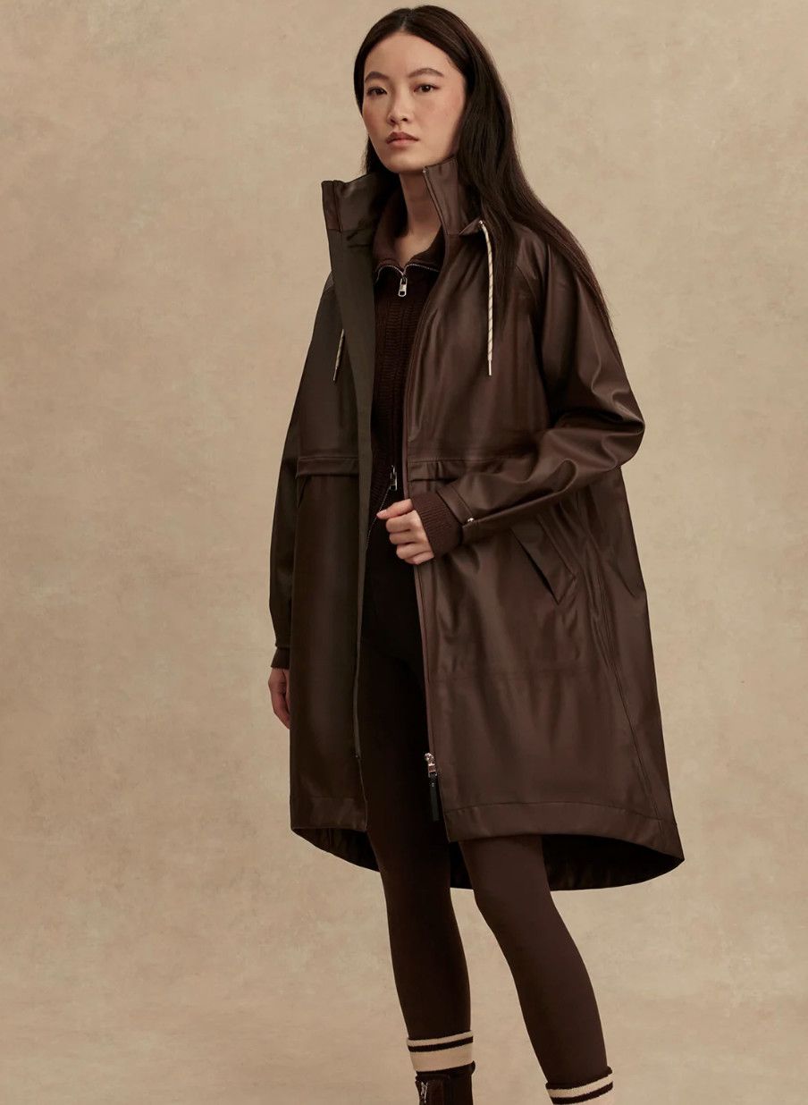 Kirsten Rain Coat-Dark Truffle