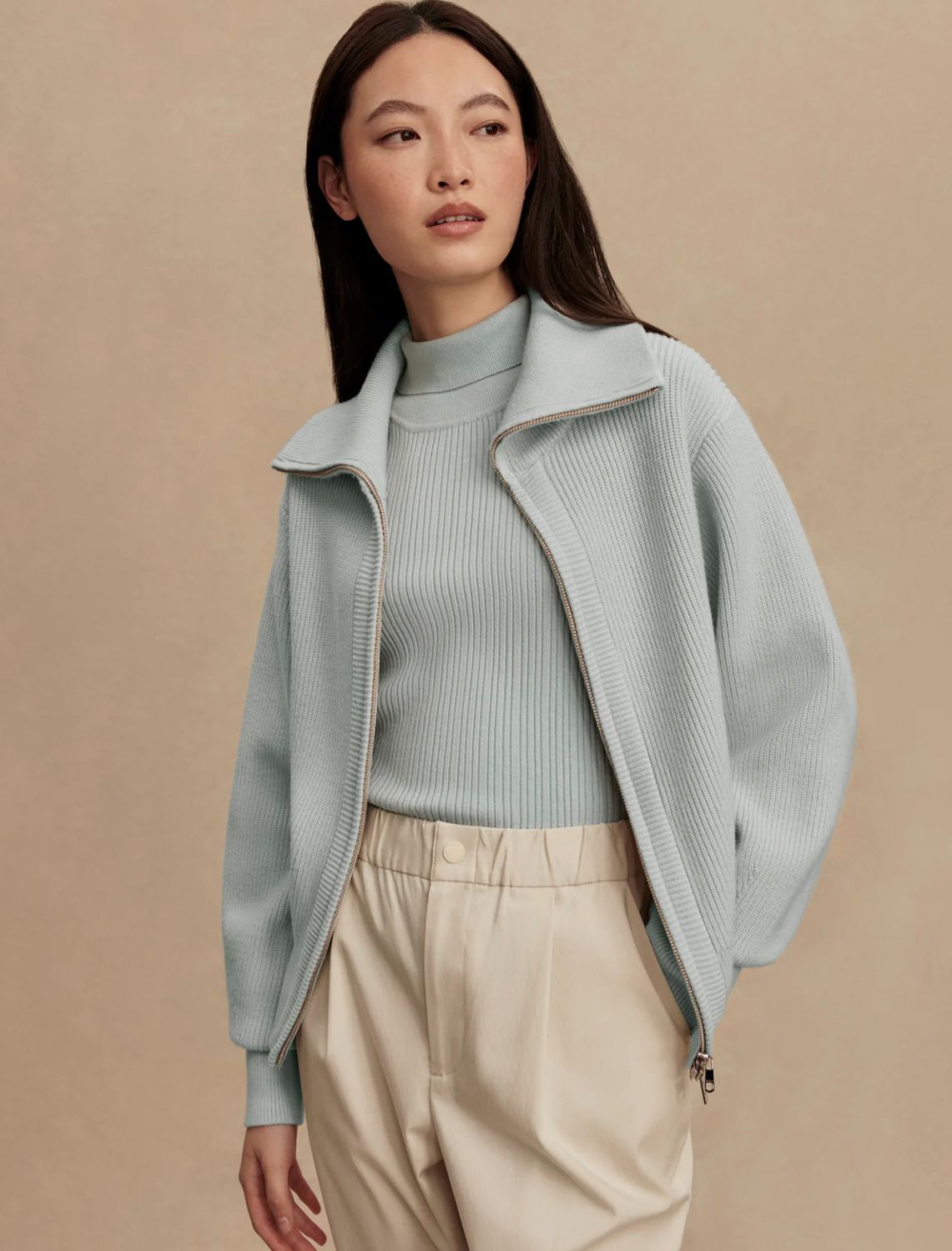 Enrico Knit Jacket- WInter Sky