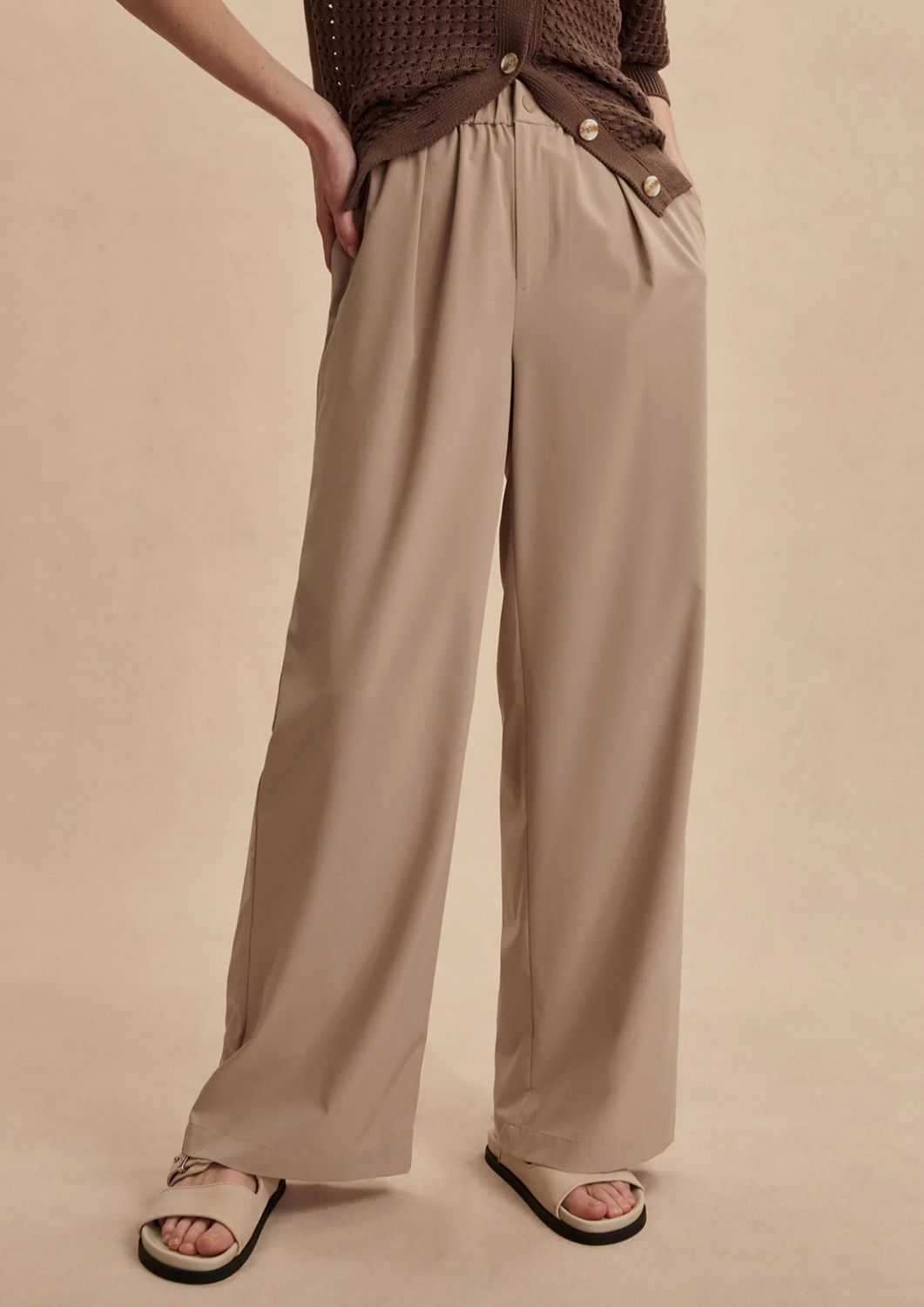 Kayson Wide Leg 29.5&quot;- Simply Taupe