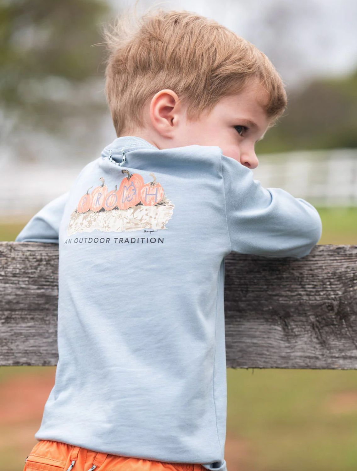 Ashley Blue Long Sleeve Cotton T-Shirt