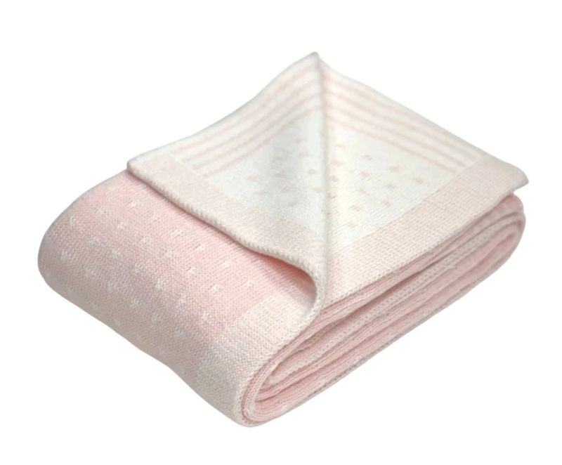 Pin Dot Blanket 28x36 Pink