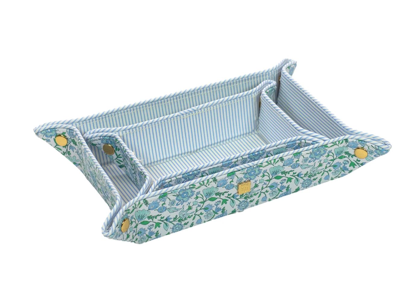 Luxe Saffiano Tray Set- Bridgehampton Floral