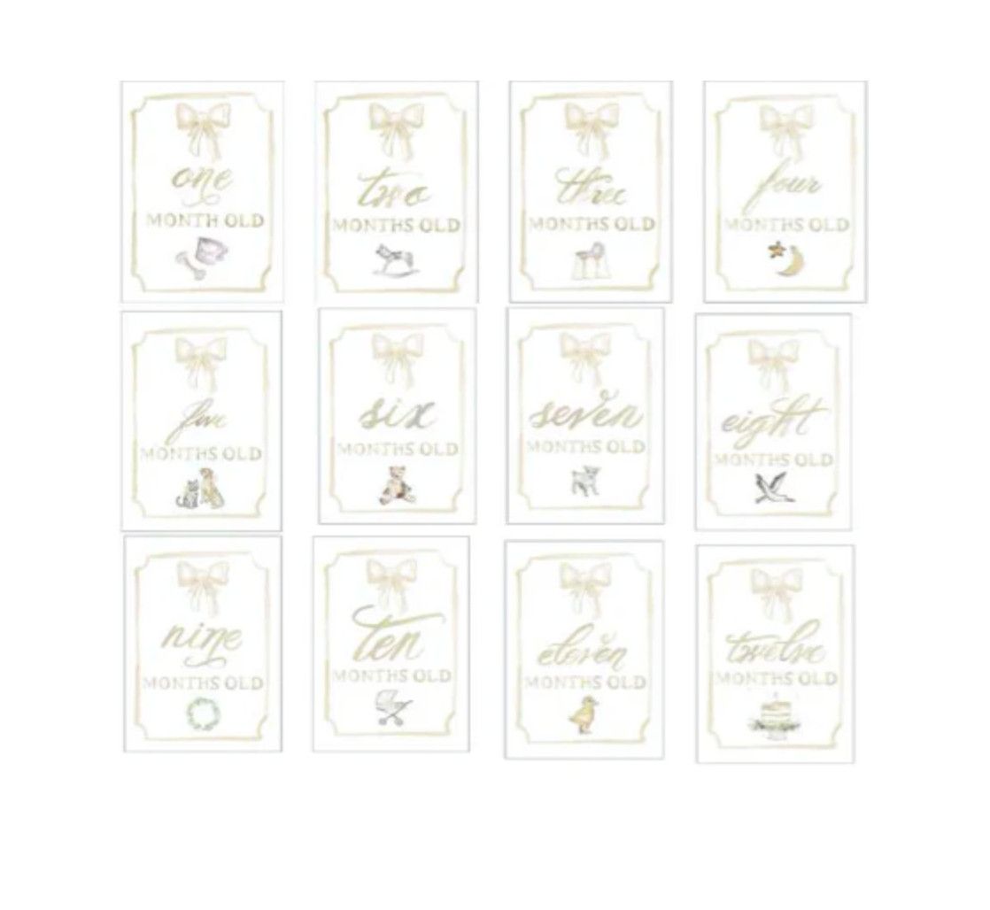 Monthly Milestone Card Set- Platinum