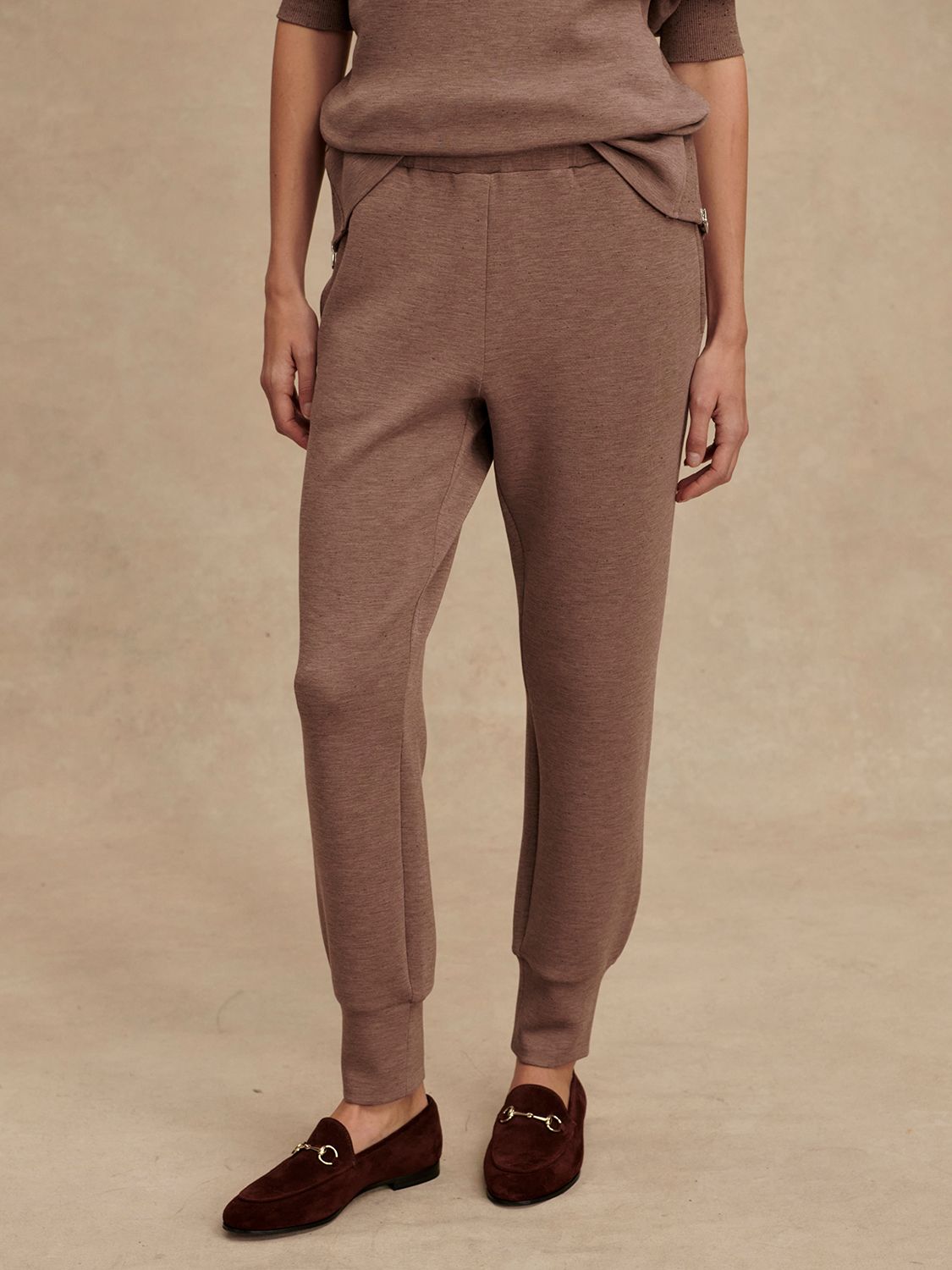 The Slim Cuff Pant 27.5- Deep Taupe Marl Fleck