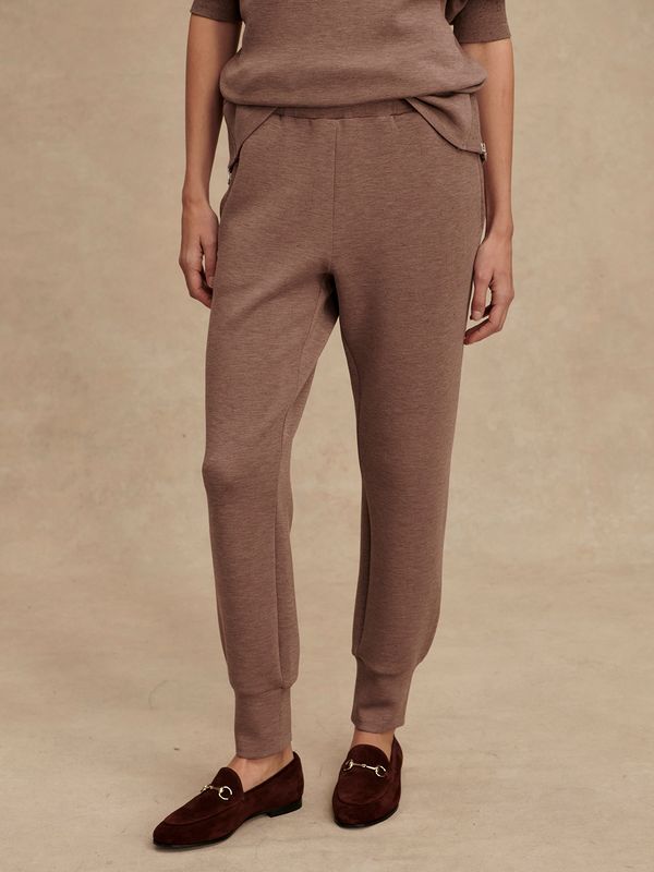 The Slim Cuff Pant 27.5- Deep Taupe Marl Fleck