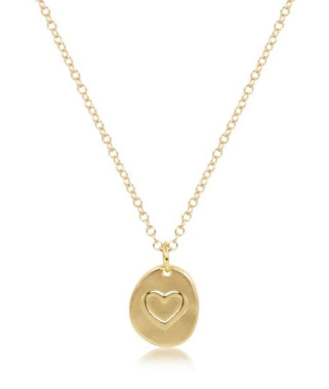 16&quot; Necklace Gold- Inspire Love Small Gold Charm