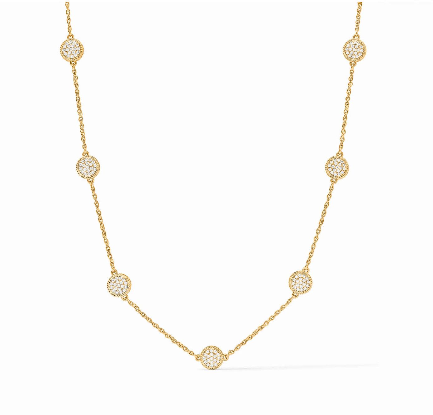 Windsor Delicate Station Necklace Pave Cubic Zirconia