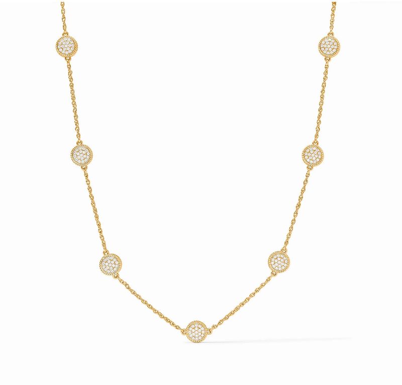 Windsor Delicate Station Necklace Pave Cubic Zirconia