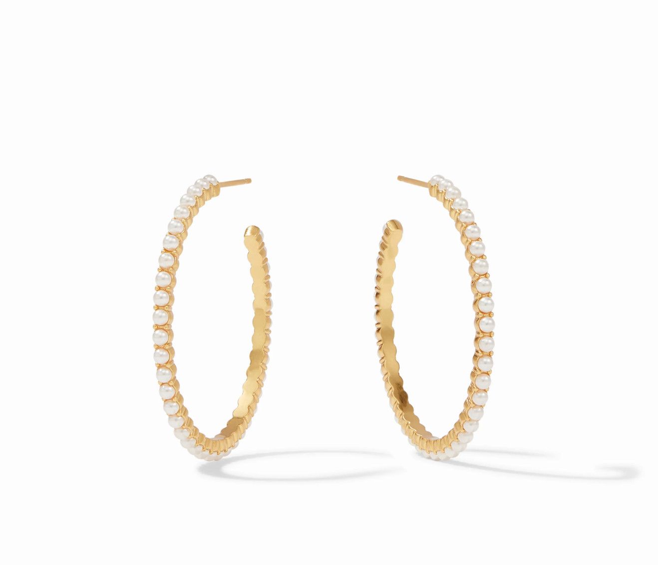 Juliet Hoop Gold- Pearl M