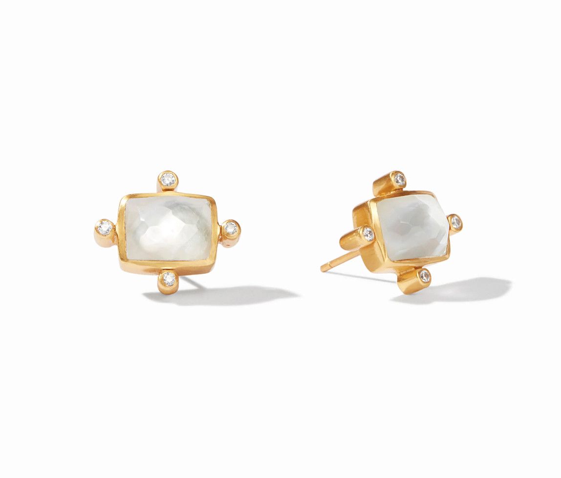 JV Clara Stud Iridescent Clear Crystal