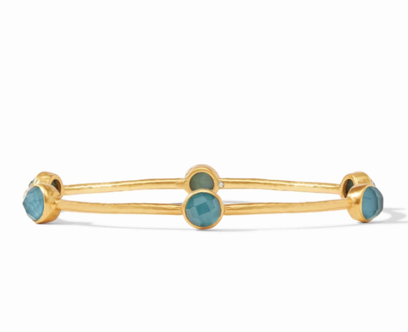 JV Milano Luxe Bangle- Iridescent Peacock Blue/ Large