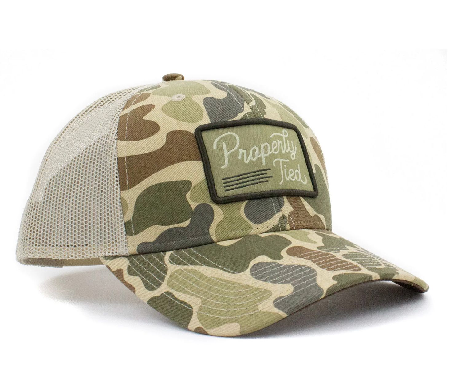 Boys Sportsman Trucker Hat Vintage Camo