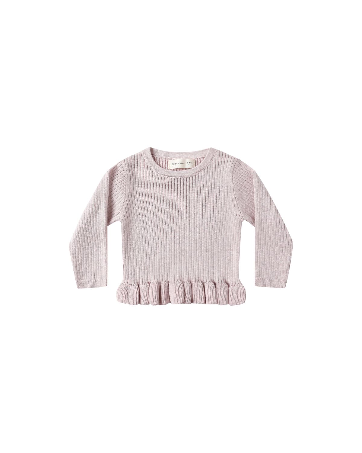Rib Knit Peplum Top &amp; Leggings- Lilac