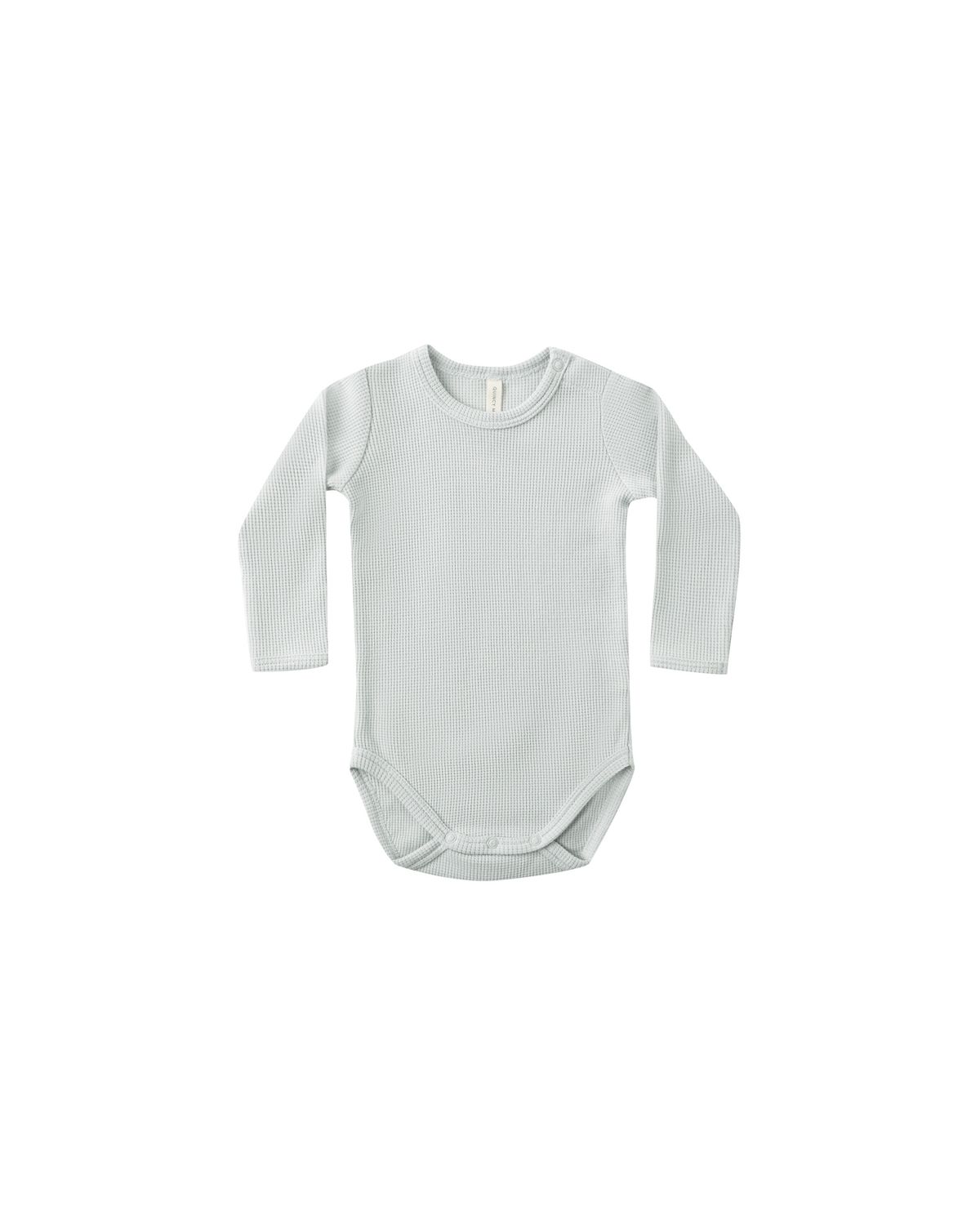 Waffle Long Sleeve Bodysuit &amp; Bloomer- Ice Blue