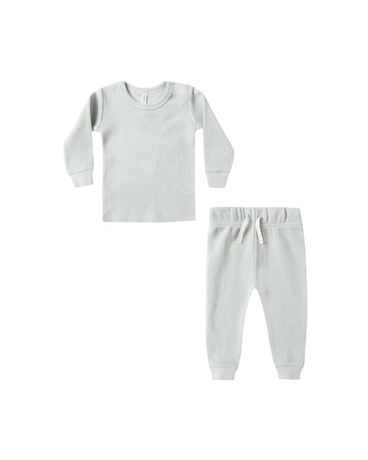Waffle Top &amp; Pant Set- Ice Blue