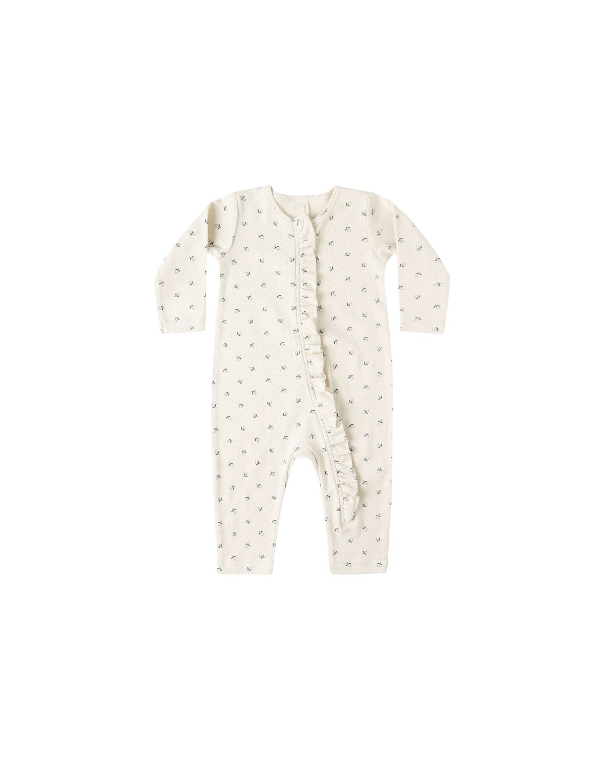 Ruffle Jumpsuit Blue Ditsy 
