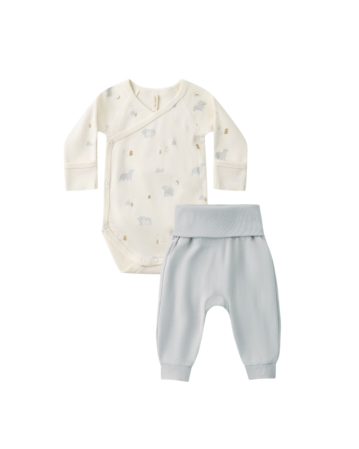 Side Snap Body Suit &amp; Pants- Polar Bear