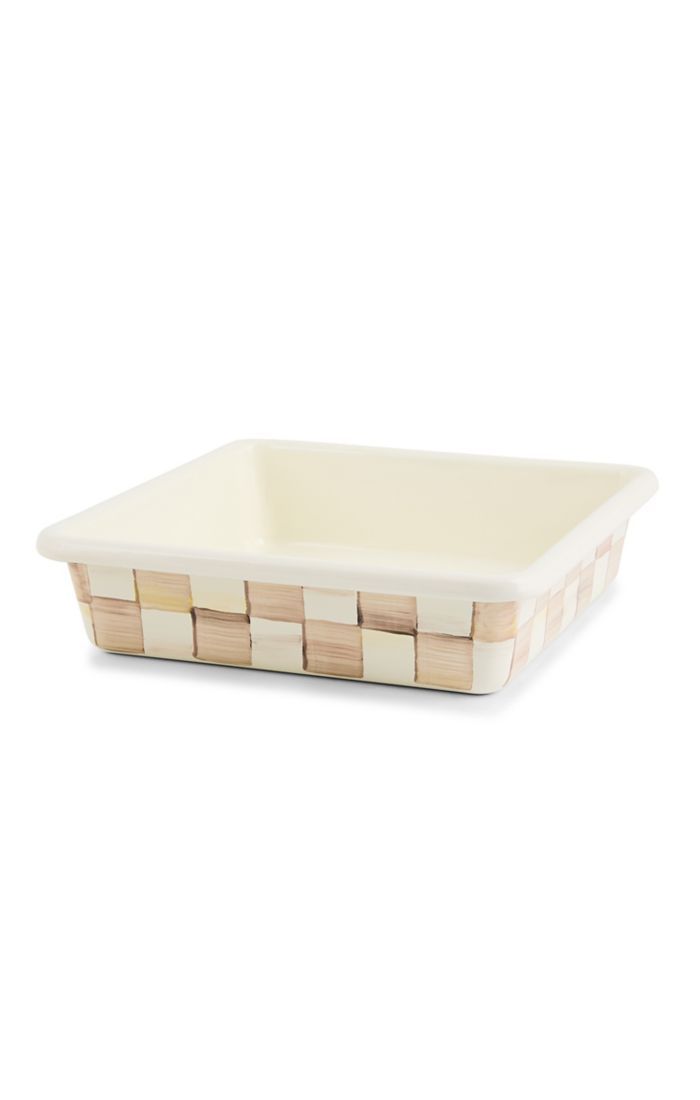 Mocha Check 8&quot; Square Baking Pan
