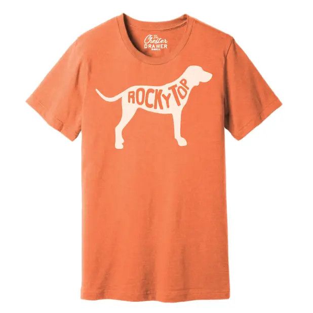 Rocky Top Dog Shirt- Orange and White