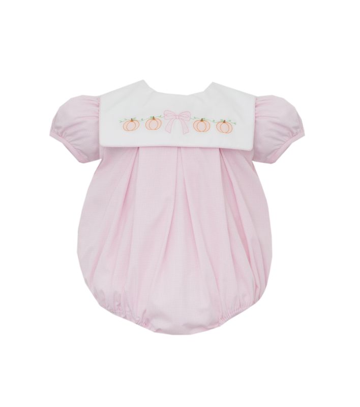 Pumpkin Pink Gingham Girl&#39;s Short Bubble