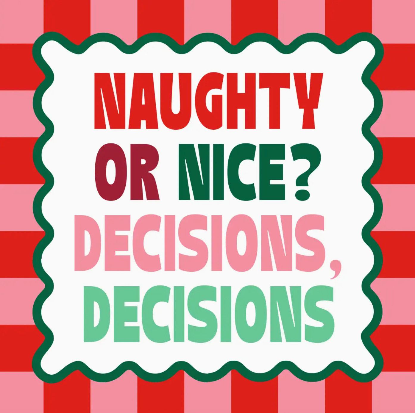 Decisions Decisions Christmas Cocktail Napkins