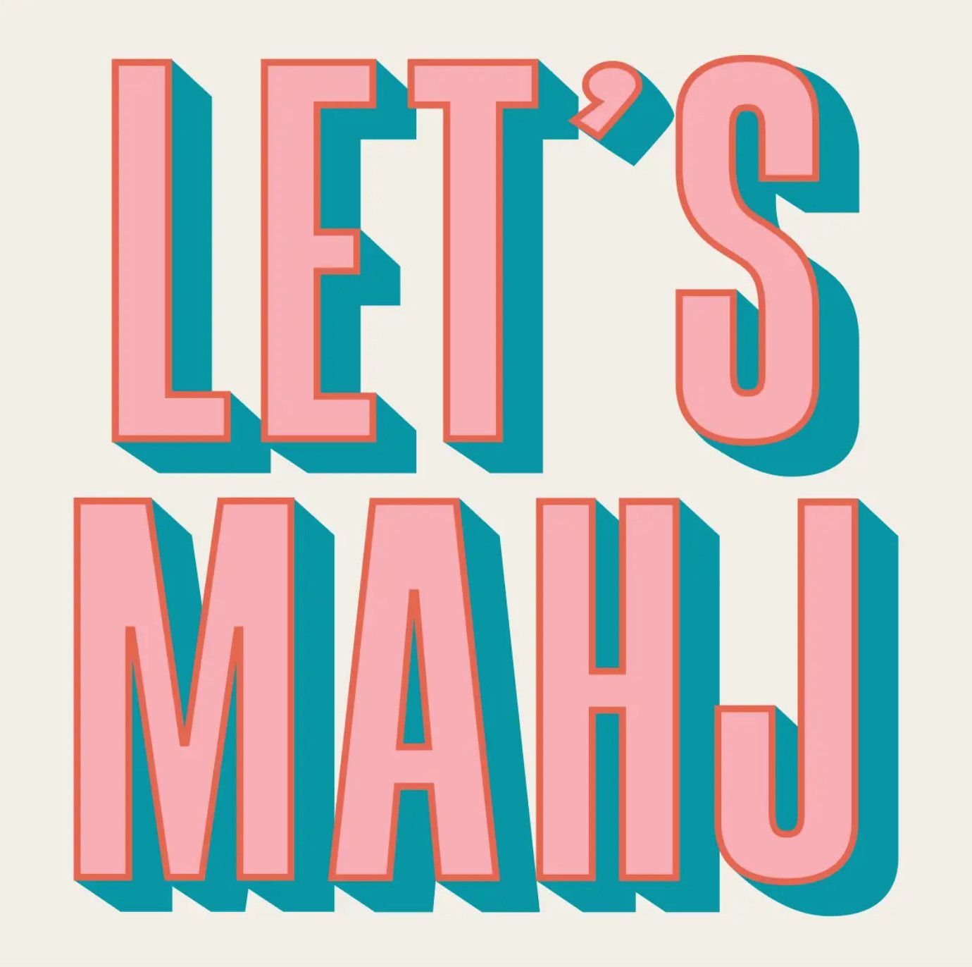 Let&#39;s Mahj Cocktail Napkins