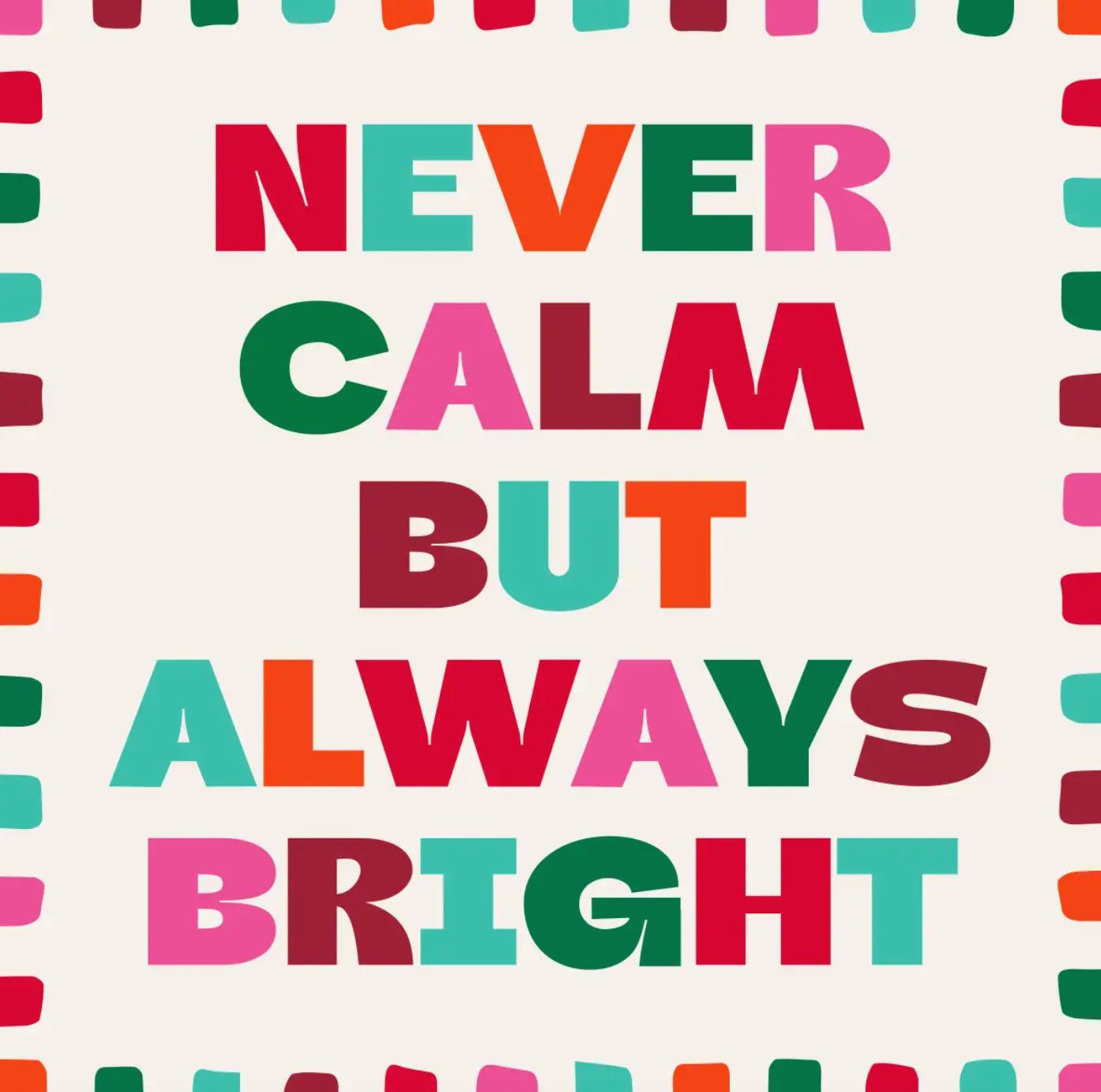 Never Calm Christmas Cocktail Napkins