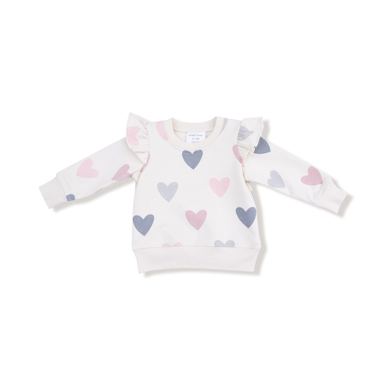 Hearts Terry Ruffle Sweatshirt