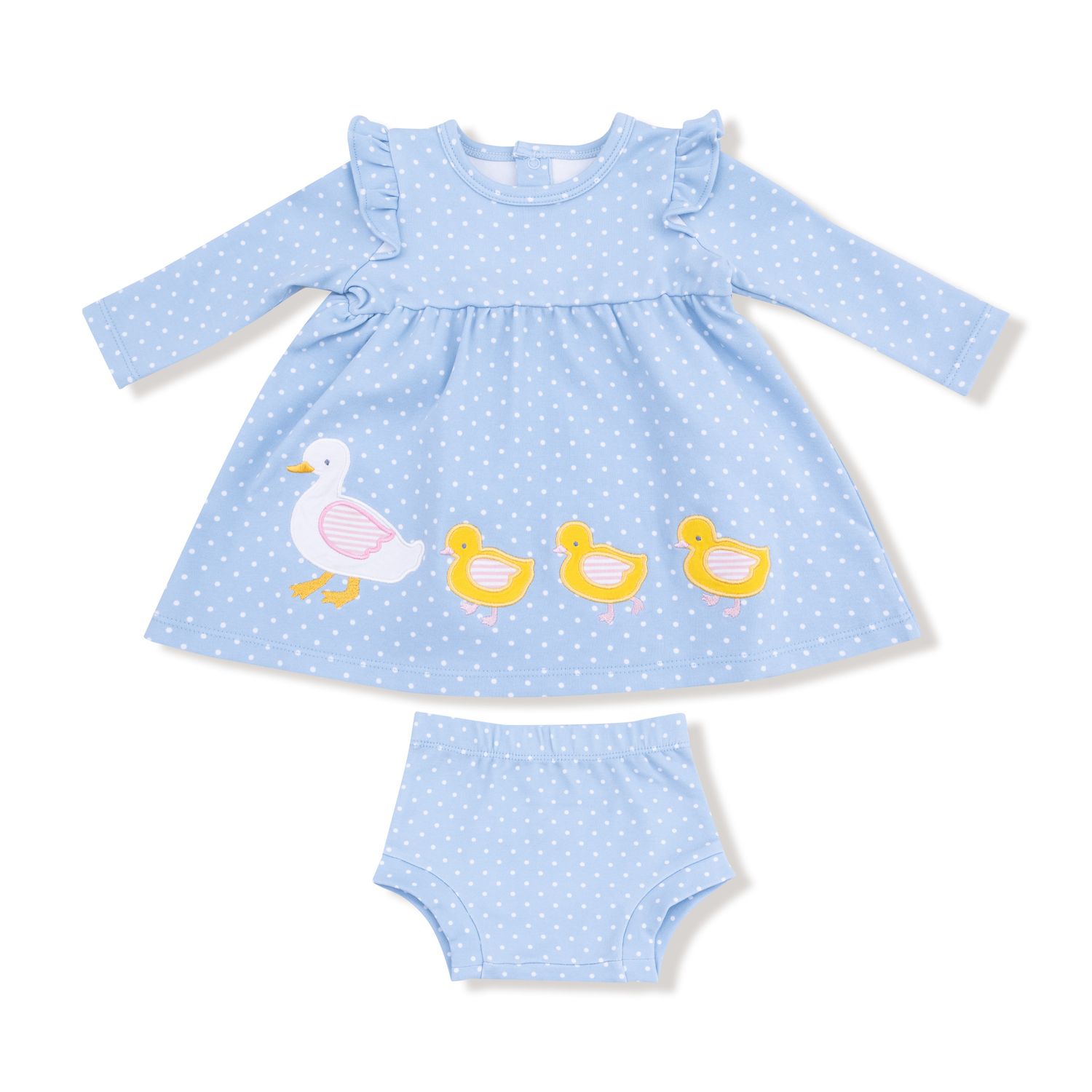 Duck Family &amp; Polka Dot Dress w/ Diaper Cover