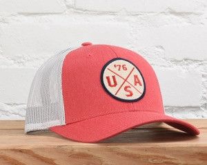 USA Gold Liberty Snapback- Heather Red/Silver