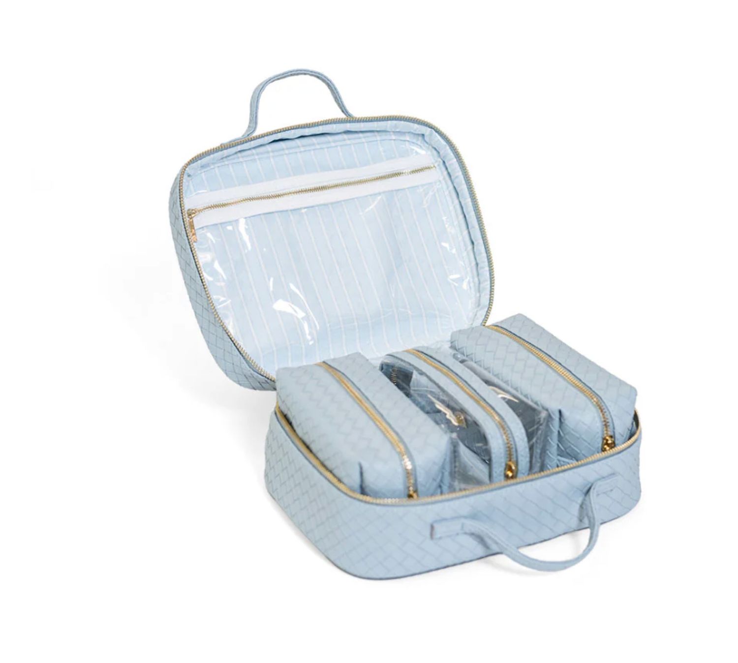LUXE TRVL2 Cosmetic Toiletry Case - Woven Surf